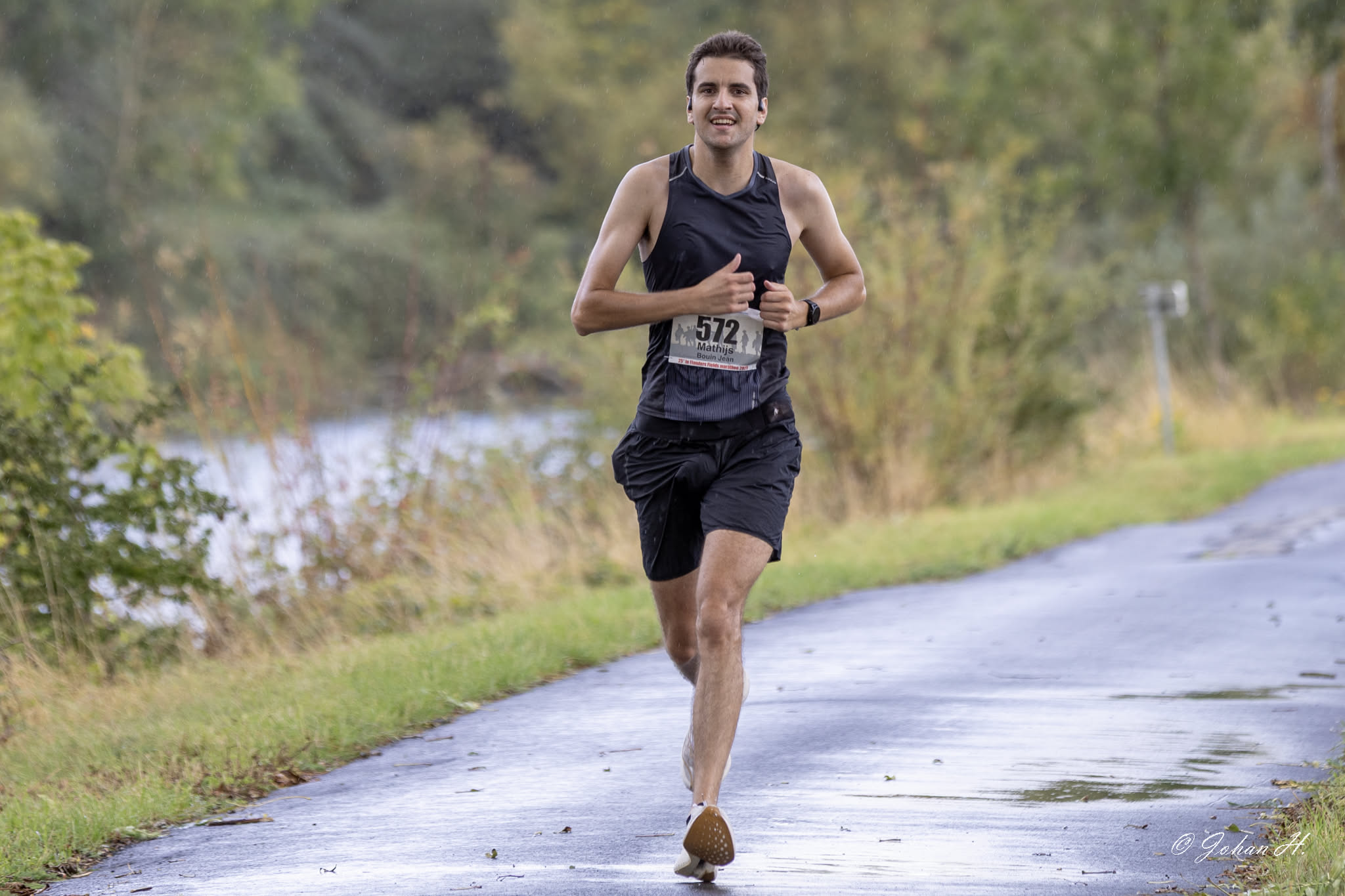 Looking happy on the run